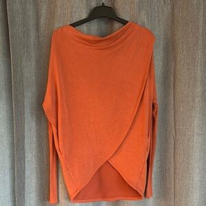Athleta Women's Orange Drape Top